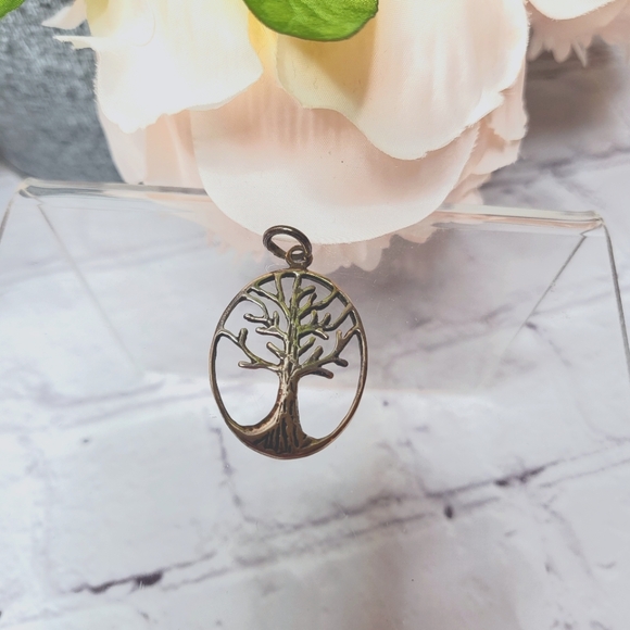 Silver 925 Tree Pendant Necklace - Picture 1 of 7
